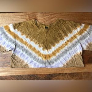 Crop tie dye boxy tshirt